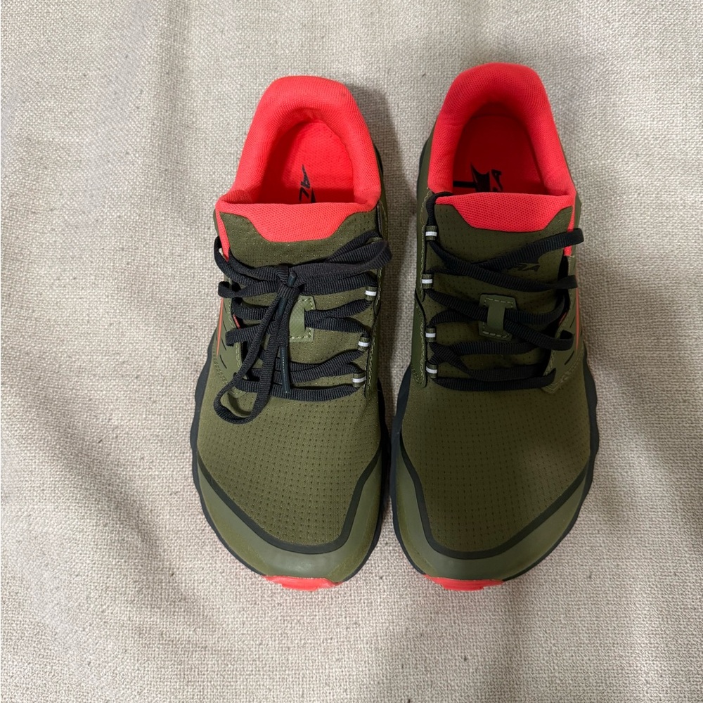 Altra Men's Olive and Red Athletic Shoes